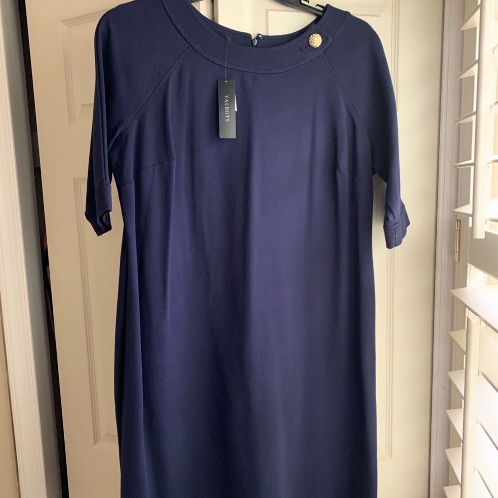 Navy Talbots Dress with 3/4 sleeves